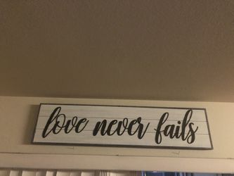 “Love Never Fails” Big Wall Decor 