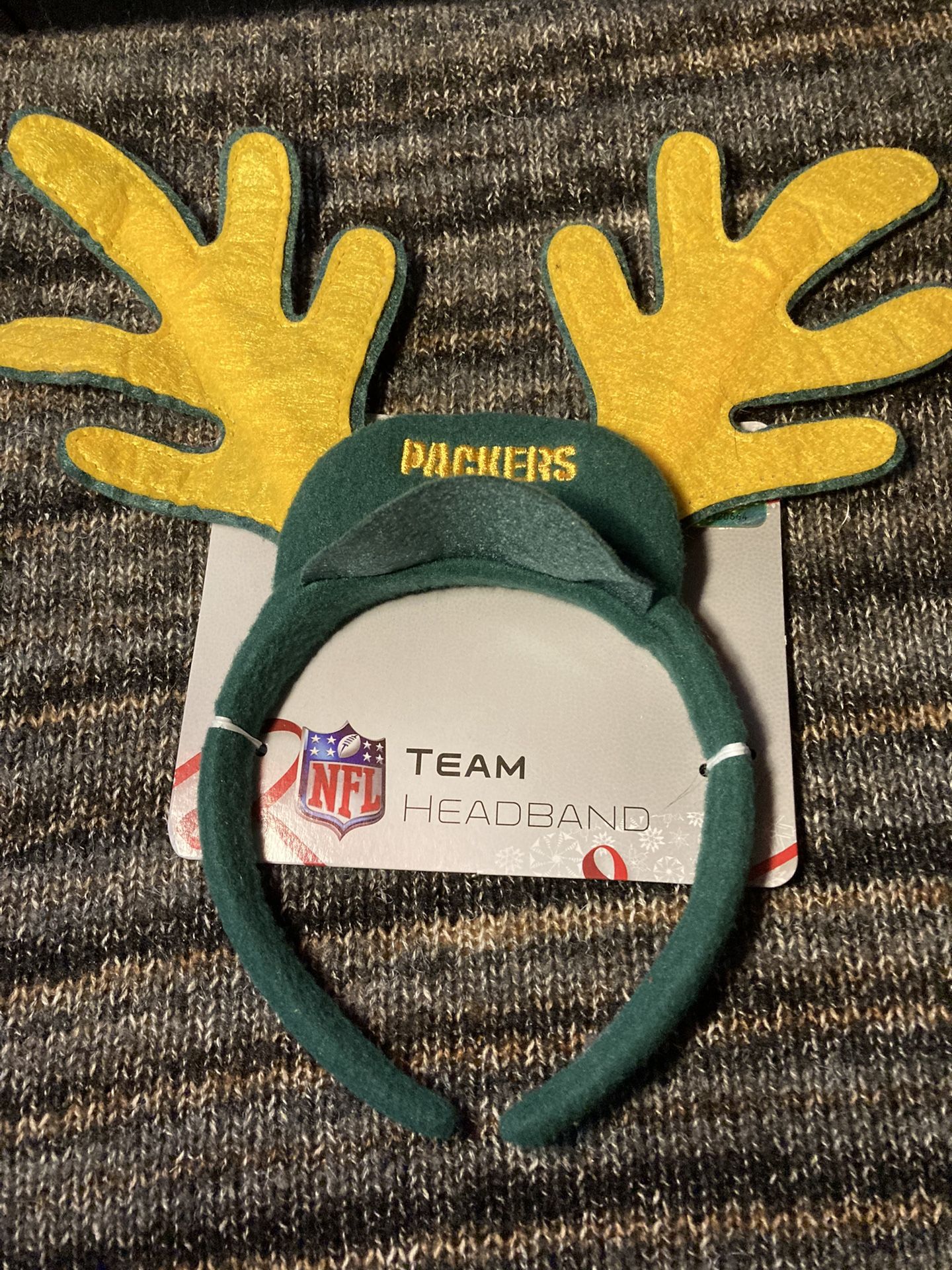 Green Bay Packers Youth Headband with Fun Antlers – Perfect for Game Day!