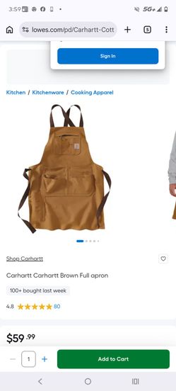Carhartt mens work apron