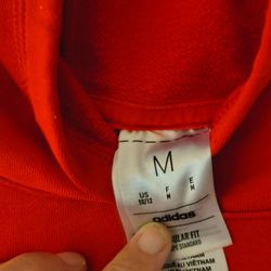 Adidas Red Hoodie Size Medium