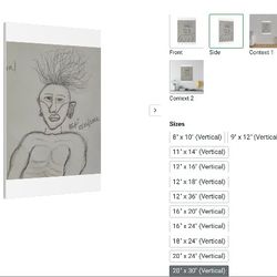 Hero With Flying Hair Customizable Canvas