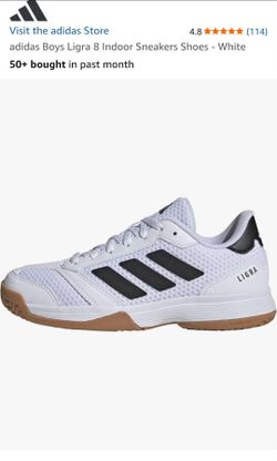 adidas unisex Ligra 8 Indoor Sneakers Shoes - White