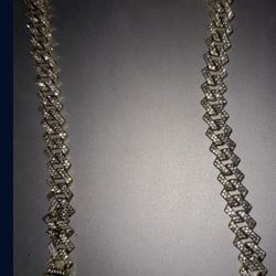 GoldCuban Link Chain – CZ Stones – Approx. 24”