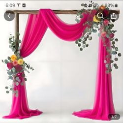 Hot pink drape