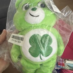 Care Bears Good Luck Be ar Bean Plush, 9 inches