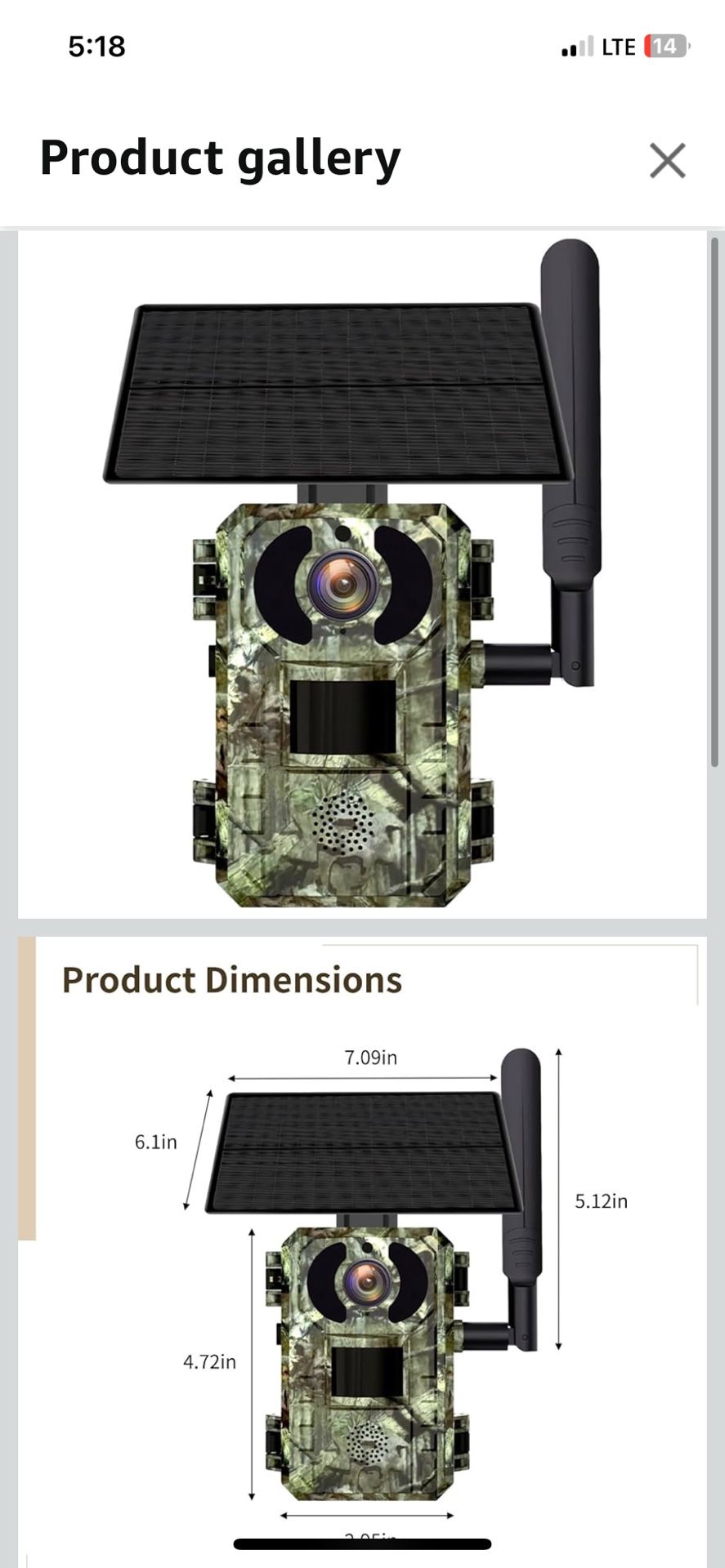 Solar-Powered 4G Live Trail Camera, 1080P Hd Hunting Cam with Infrared Night Vision, Motion Detection, Rugged Outdoor Surveillance Camera