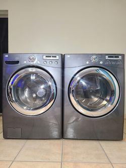 LG Front-Load Washer and Electric Dryer Set
