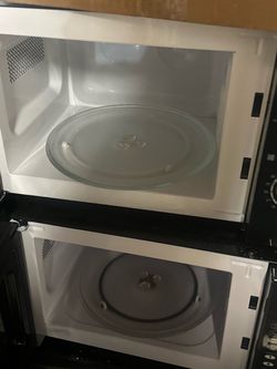2 mini fridges and 2 microwaves