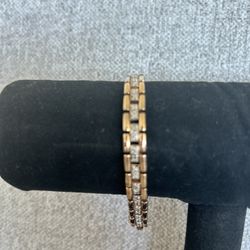 Sterling Silver Diamond Vermeil Bracelet 