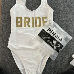 Bride Bathing Suit and Sash Are 