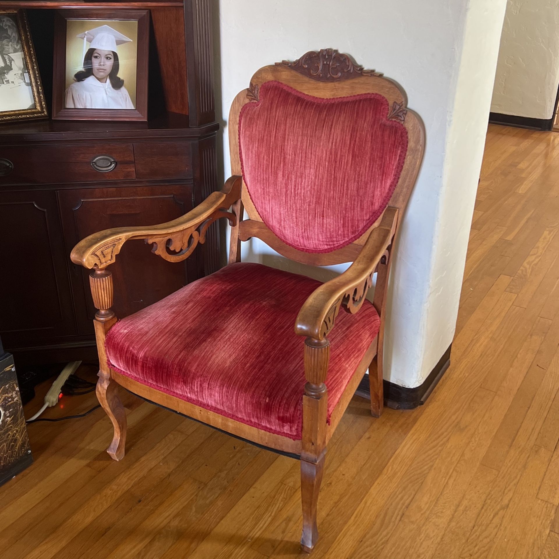 Red Victorian Antique Chair