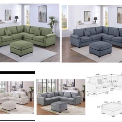 Sectional With Ottoman 