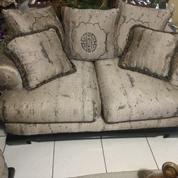 Asian Style Loveseat And Sofa 