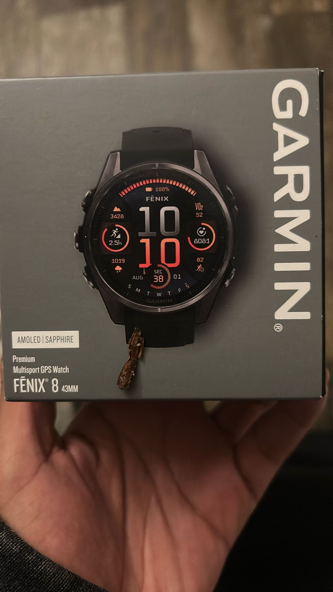 Garmin fenix 8 AMOLED Multisport GPS Smartwatch, Carbon Gray & Black