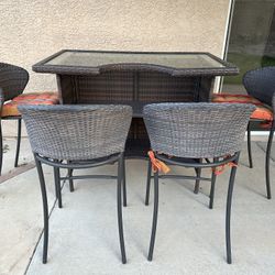 5 Pieces Wicker Patio Furniture 