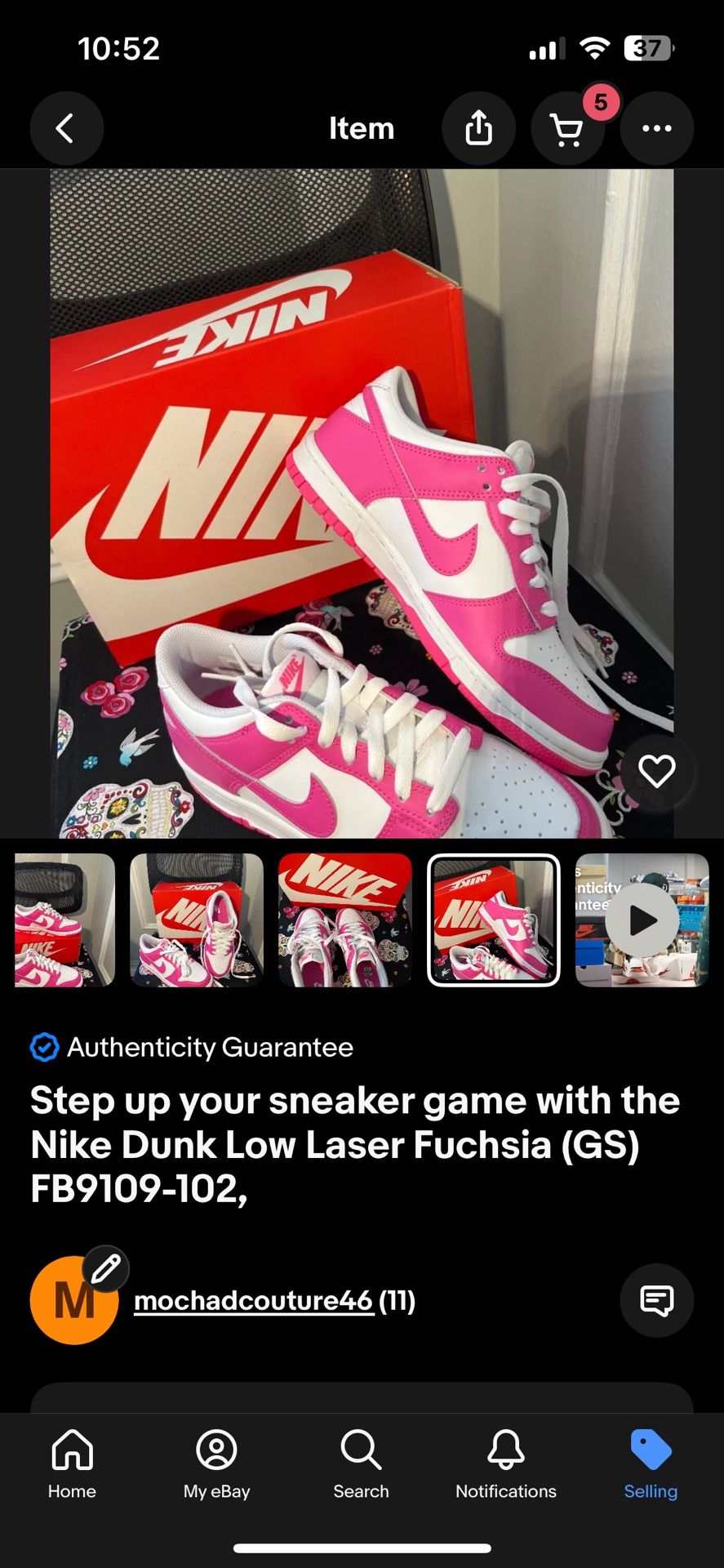 Nike Dunk Low Laser Fuchsia