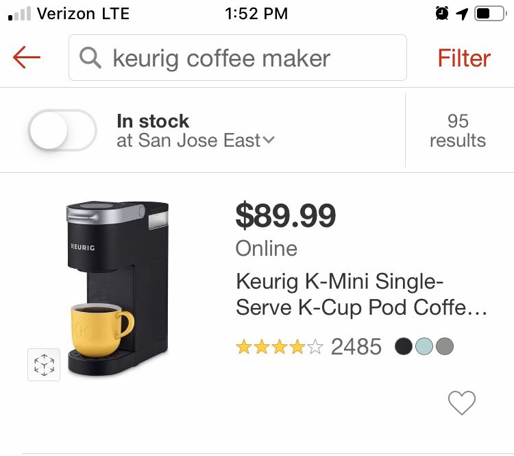 Keurig K-Mini Single Serve K-cup pod coffee machine