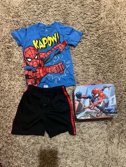 2t Spider-Man outfit and metal lunch Box