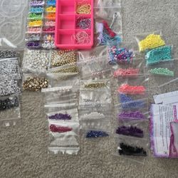 Lot Of Beads And Cording For Jewelry Making 