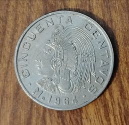 1964 Mexico Aztec vintage coin