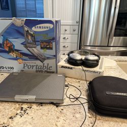 Portable DVD Player And Headphones