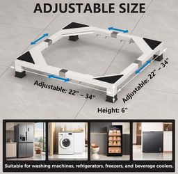 Pedestal,6" Height Washer and Dryer Pedestals,