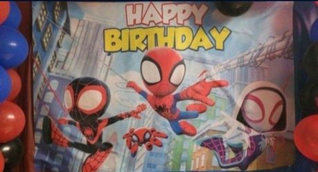 Spidey and his amazing friends birthday decorations/backdrop