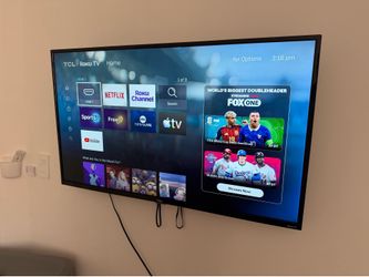 TCL 43” smart tv with bracket and remote