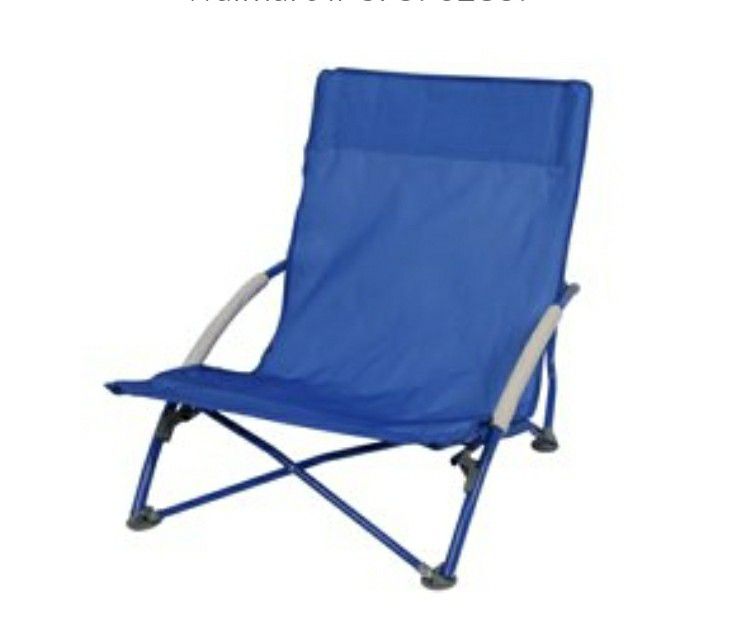 New Camping Outdoors Low Profile Folding Chair with Carry Bag, 225 lb weight capacity