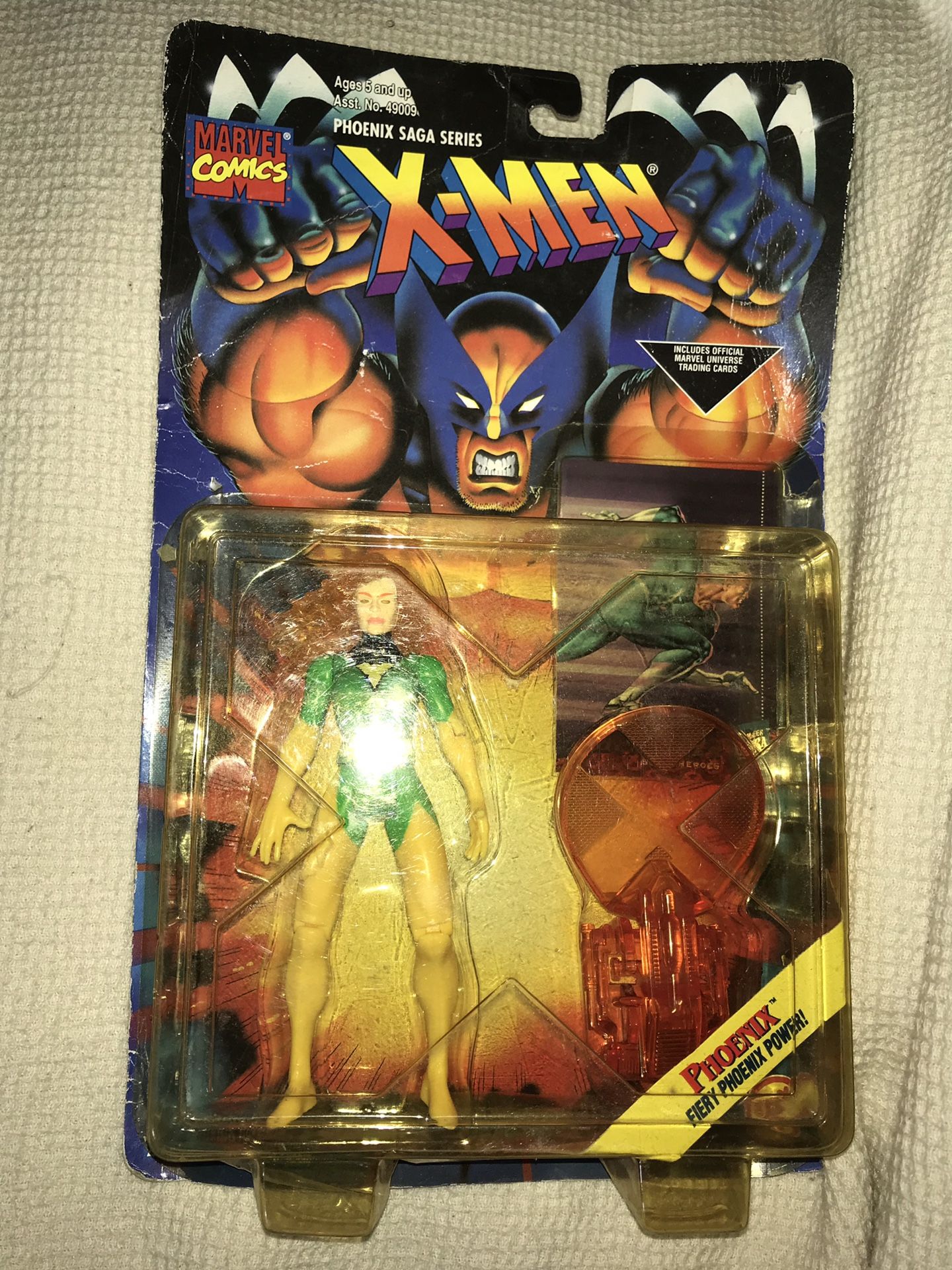 Vintage New 1994 X-Men Fiery Phoenix Saga Power Toy Bix figure + Forge Trading Card