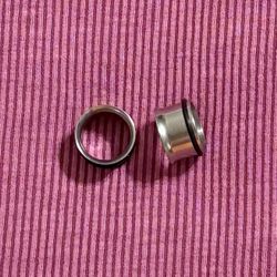 15mm Silver Stainless Steel Single Flare Tunnels Gauges Body Jewelry