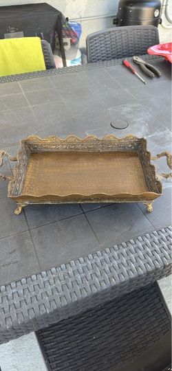 Bandeja vintage bronce