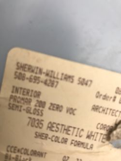 7035 Aesthetic White Paint Sherwin Williams