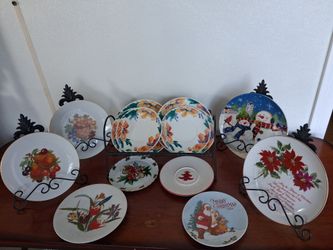 Decorative Ceramic Plates Mixed Lot