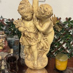 Vintage Two Children Was Lamp Use Your Imagination And Make Into A Fountain Or Lamp Pick Up 1116 Airport Dr Message For Meet 
