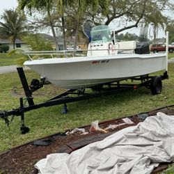 Boat And Trailer 18 feet - All Work Good 