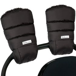 7AM Enfant Stroller Warmmuffs Gloves - Anti-Freeze Stroller Mittens for Handlebars, Water Repellent Hand Warmer Muff for Cold Weather, Plush Lined Str