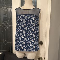 Blue Sleeveless Top