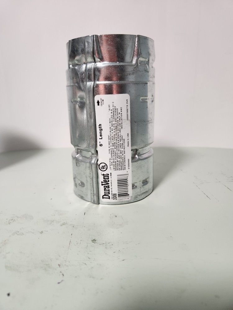 Duravent Type B Gas Vent 3" Dia x 6" Long - 3GV06