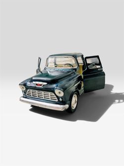 Kinsmart Diecast Cars 1955 Chevy Stepside Pick-Up 1/32 Scale Black