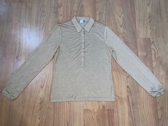 J.CREW Designer Champagne Long Sleeve Blouse Shirt Women’s Size M