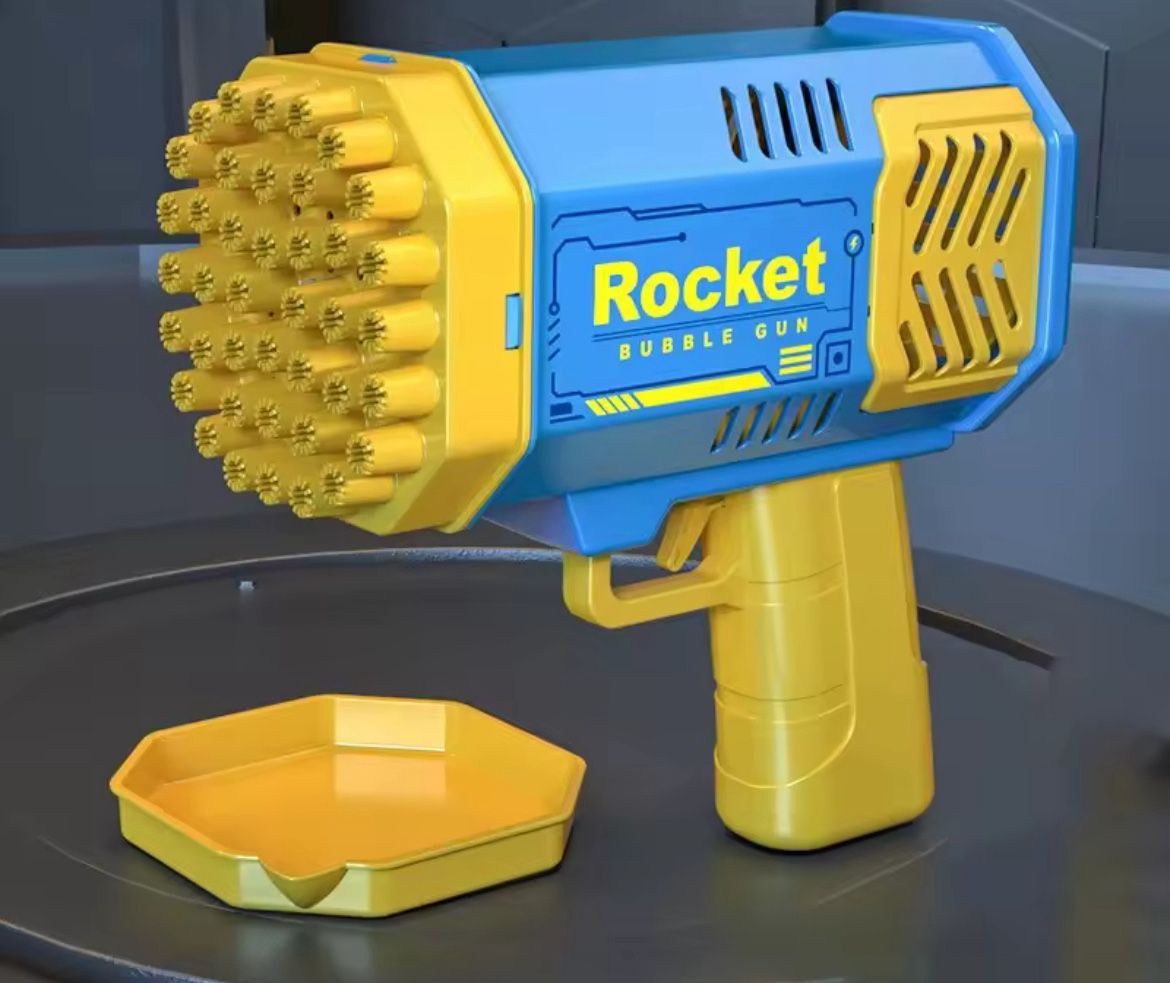 40 Hole Rocket Launcher Handheld Portable Electric Automatic Bubble Gun Party Birthday Gift Toy(without Bubble Water)