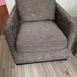 Feather Filled Swivel Chair 