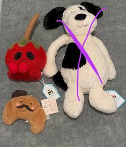 JellyCat and Mon Ami plushies (tags included)
