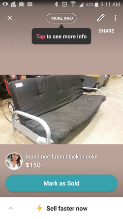 Brand new futon black in color
