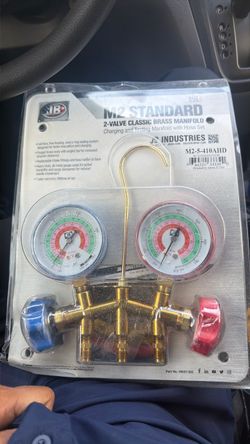 m2 standard 2 valve classic brass manifold and meter