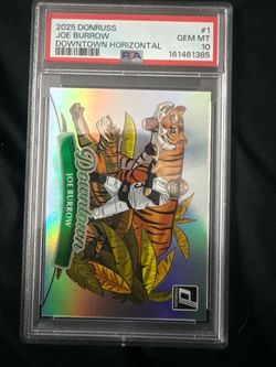 2025 Donruss Joe Burrow Downtown Horizontal PSA 10