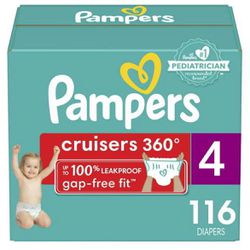 Pampers Cruisers 360 Enormous Pack Diapers Size 4, 116 Count