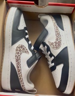 Perfect School Shoes, Nike, Blk, Wht, Cheetah Print, 3Y