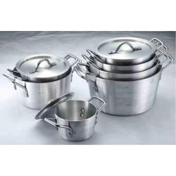 Uniware 1.5, 2.75, 3.75, 4.75, 5.5, 7, and 10 qt Aluminum Pot Set with Lids